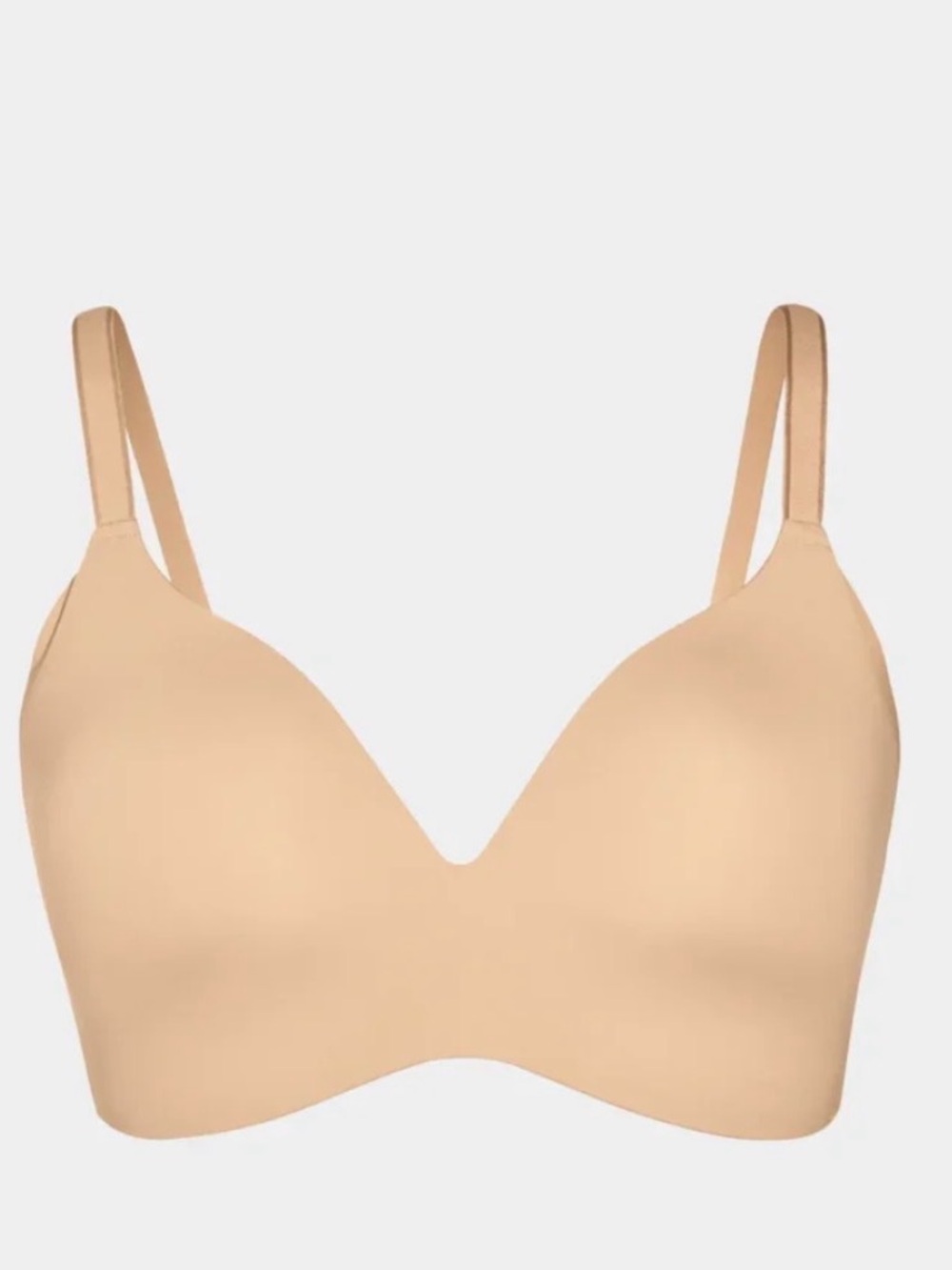 Knix beige wireless seamless wingwoman contour bra size 46DD